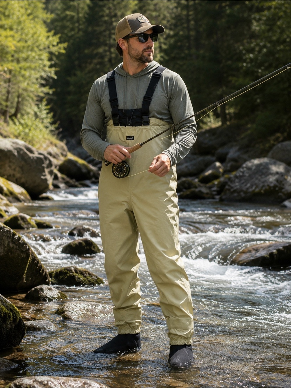 Froggtoggs Mens Breathable Stockingfoot Fishing Chest Waders, SIZE XL Read